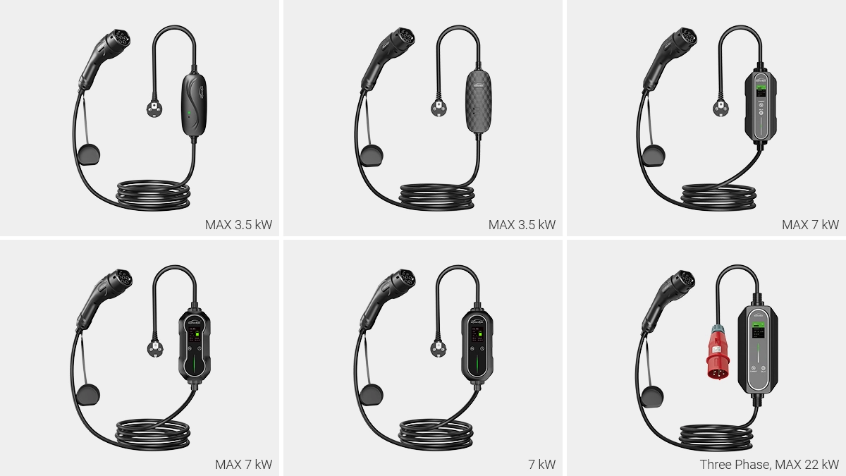 types of portable ev chargers